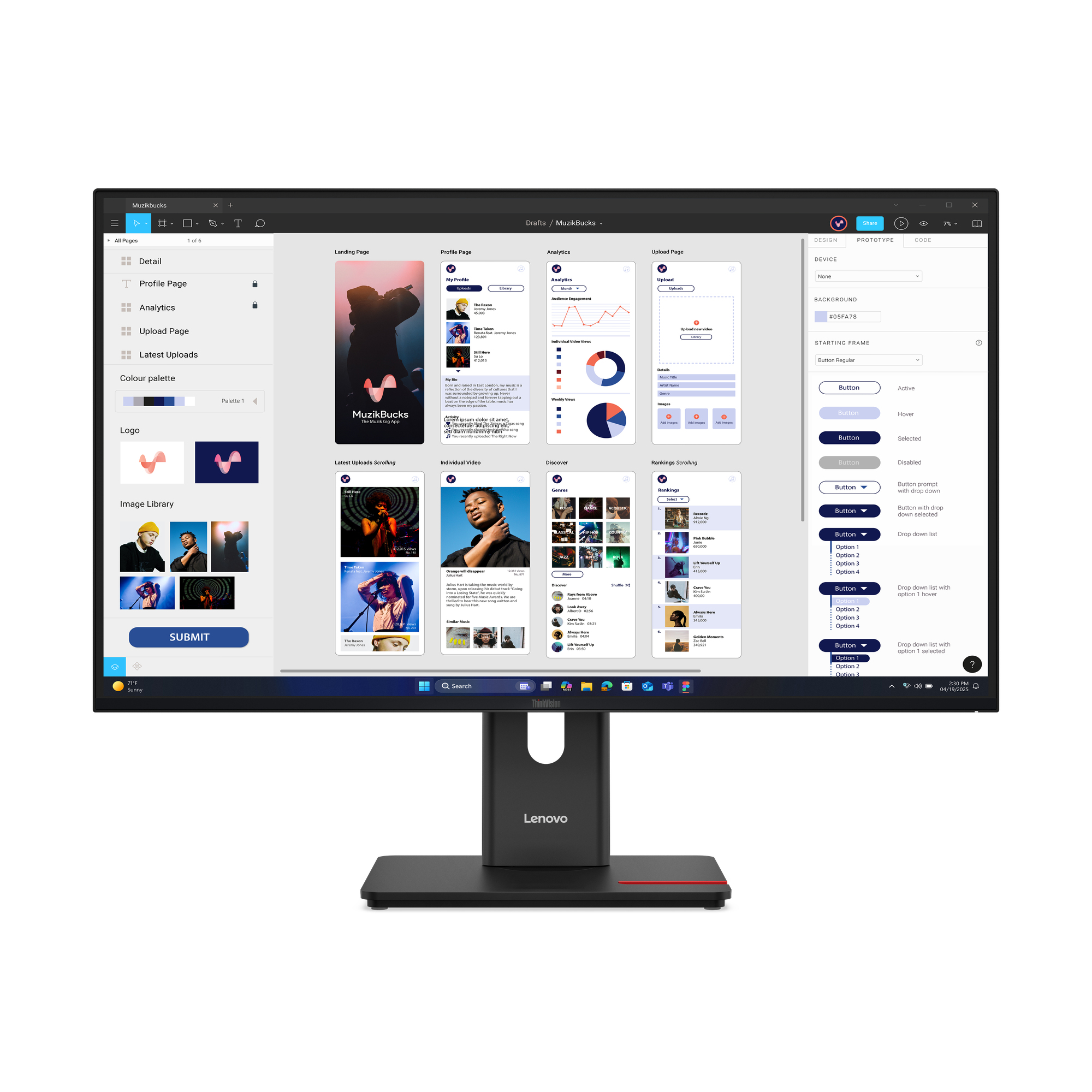 Lenovo ThinkVision T32UD-40 Monitor